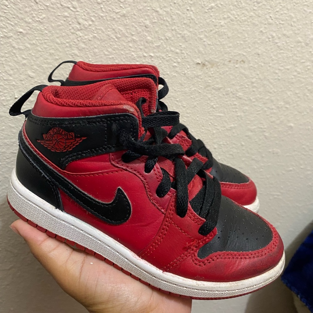 Nike Red and Black High-Top Sneakers